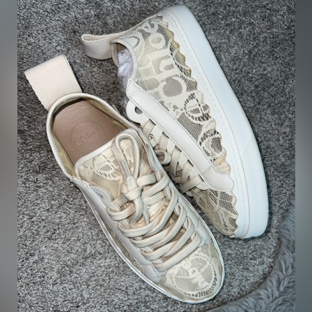 Chloe Lauren Logo Lace sneakers size 41